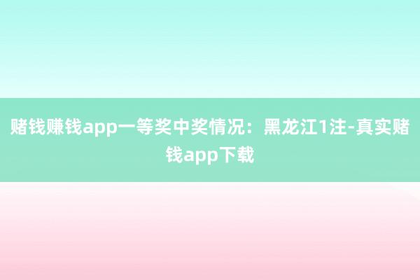 赌钱赚钱app一等奖中奖情况：黑龙江1注-真实赌钱app下载