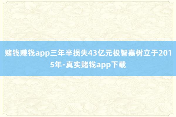 赌钱赚钱app三年半损失43亿元极智嘉树立于2015年-真实赌钱app下载