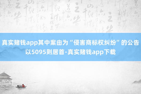 真实赌钱app其中案由为“侵害商标权纠纷”的公告以5095则居首-真实赌钱app下载