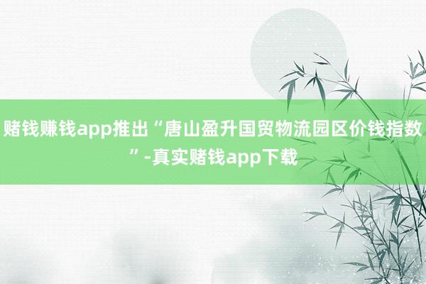 赌钱赚钱app推出“唐山盈升国贸物流园区价钱指数”-真实赌钱app下载
