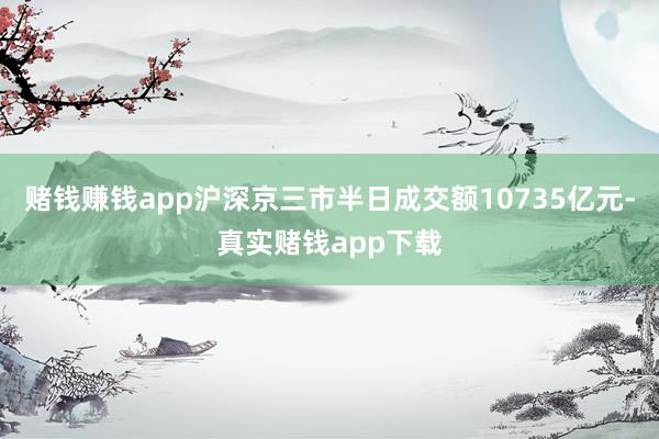 赌钱赚钱app沪深京三市半日成交额10735亿元-真实赌钱app下载