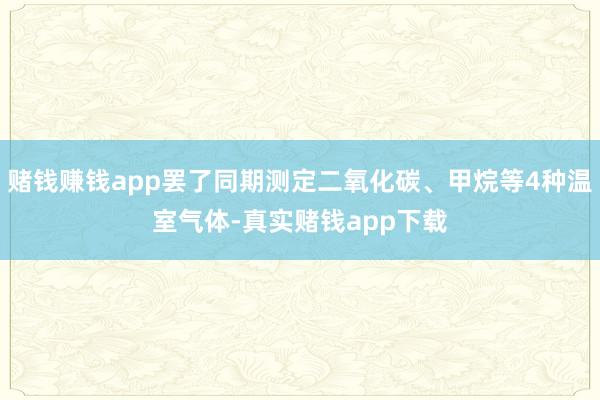 赌钱赚钱app罢了同期测定二氧化碳、甲烷等4种温室气体-真实赌钱app下载