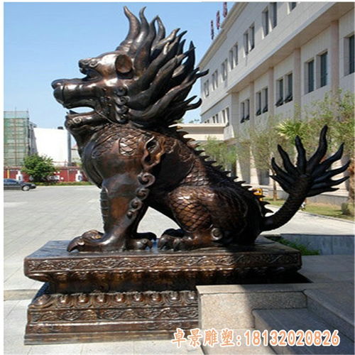 門口銅雕麒麟 新鄉(xiāng)麒麟鑄銅雕塑價(jià)格與匠心工藝探秘